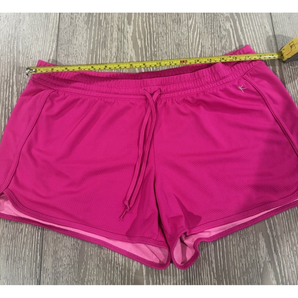 Danskin Now Women's Pink Mesh Athletic Shorts XL Drawstring Breathable - Picture 4 of 8